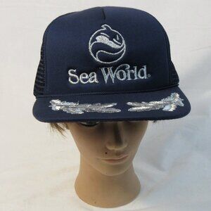 Sea World 1986 Dark Blue Snapback Hat - Adult (Small)